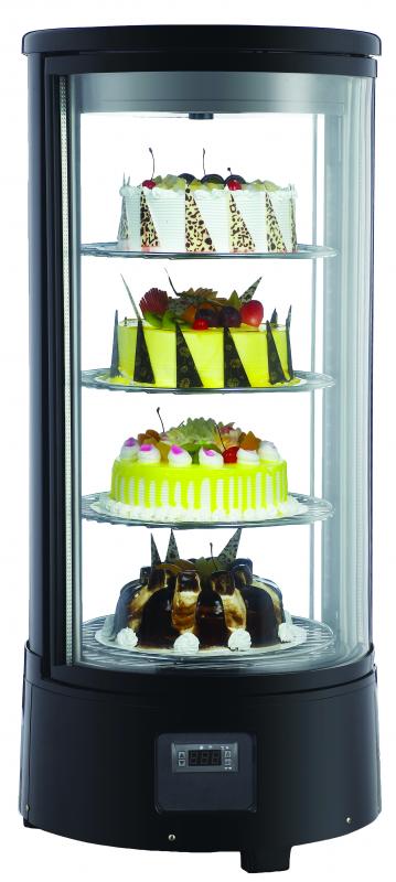 Omcan RS-CN-0072-R 18-inch Countertop Cylinder Refrigerated Showcase with 72 L capacity