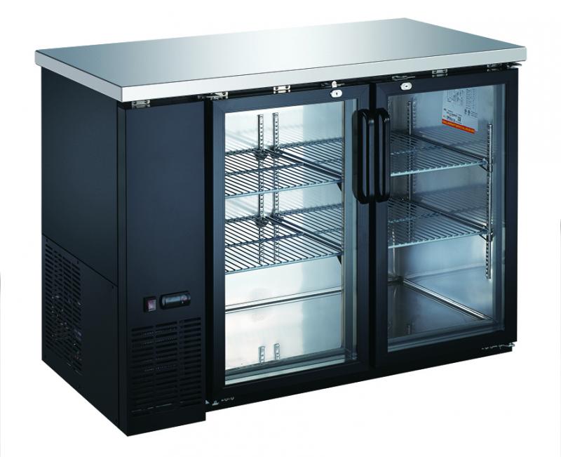 Omcan BB-CN-0016-GH 61-inch Glass Door Back Bar Cooler with 15.8 cu. ft. capacity