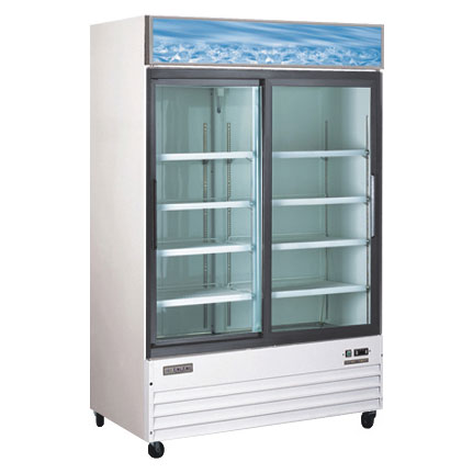 Omcan RE-CN-0045-HC 53-inch 2-Door Sliding Glass Refrigerator