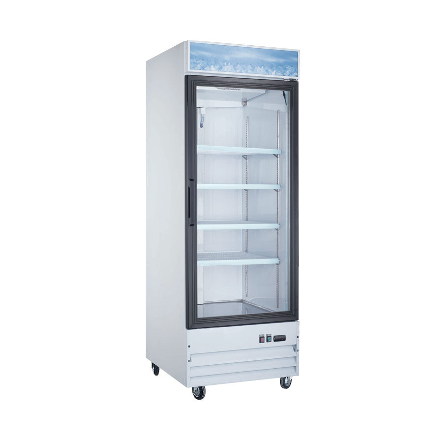 Omcan RE-CN-0023-HC 28-inch Single Door Glass Refrigerator