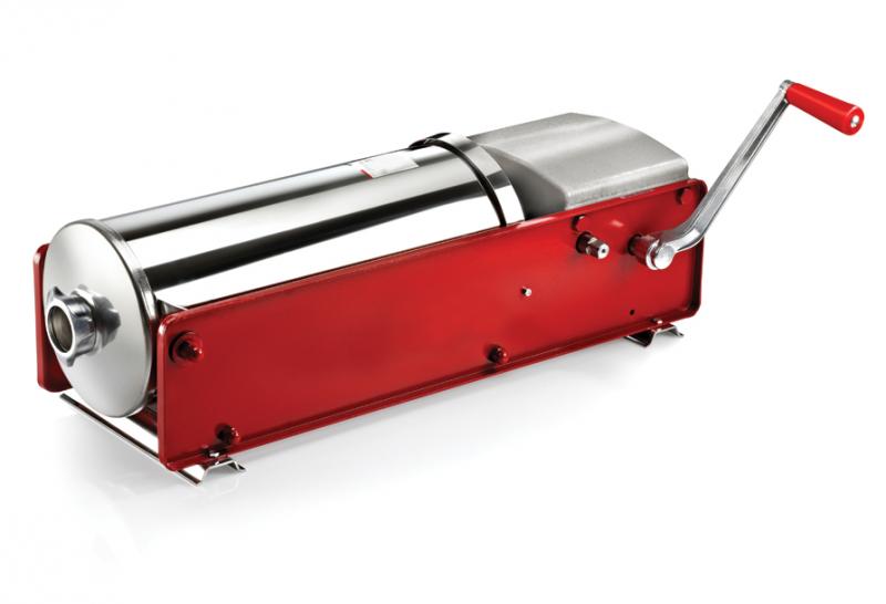 Omcan Elite Series Horizontal Two-Speed Gear-Driven Manual Sausage Stuffer with 30 lb. capacity