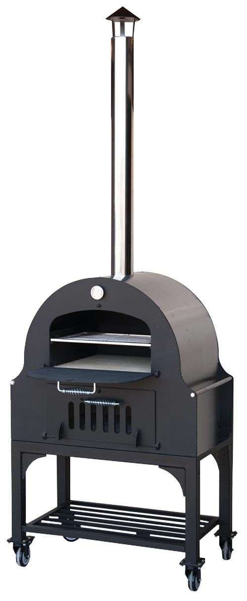 Omcan CE-CN-1188 34-inch Outdoor Wood Burning Oven with Stainless Steel Oven Shelf