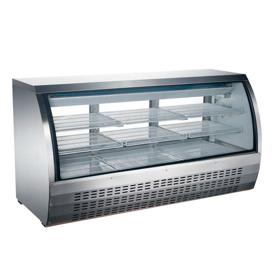 Omcan RS-CN-0163-S 64-inch Refrigerated Floor Showcase with Stainless Steel Exterior
