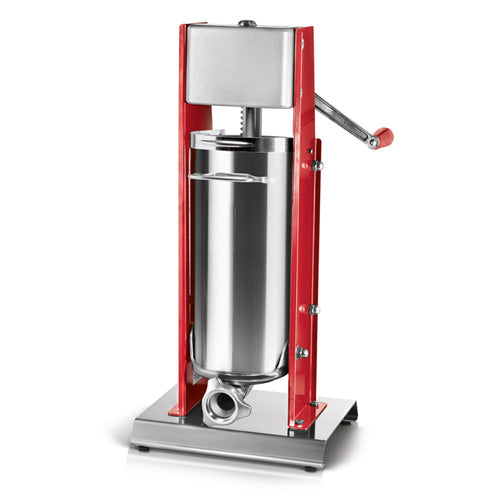 Omcan Elite Series Vertical Two-Speed Gear-Driven Manual Sausage Stuffer with 15 lb. capacity