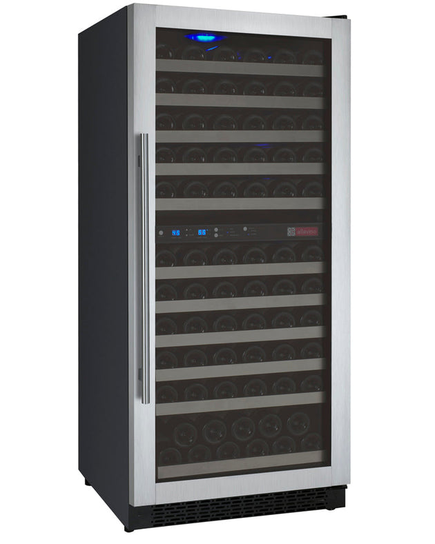 Allavino 24" Wide FlexCount II Tru-Vino 121 Bottle Dual Zone Stainless Steel Right Hinge Wine Refrigerator - VSWR121-2SR20