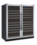 Allavino 47" Wide FlexCount II Tru-Vino 249 Bottle Three Zone Stainless Steel Side-by-Side Wine Refrigerator - 3Z-VSWR2128-S20