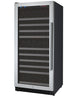Allavino 24" Wide FlexCount II Tru-Vino 128 Bottle Single Zone Stainless Steel Left Hinge Wine Refrigerator - VSWR128-1SL20