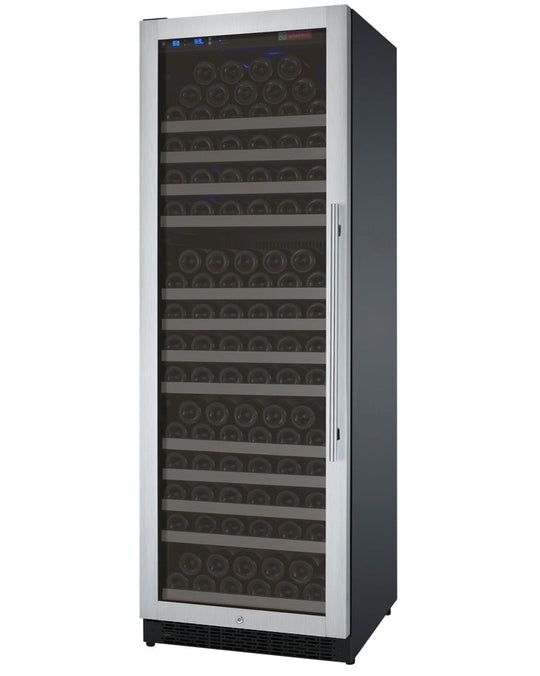 Allavino 24" Wide FlexCount II Tru-Vino 177 Bottle Single Zone Stainless Steel Left Hinge Wine Refrigerator - VSWR177-1SL20