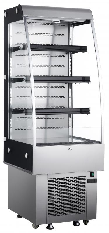 Omcan RS-CN-0250 27-inch Open Refrigerated Floor Display Case with 8.9 cu. ft. capacity