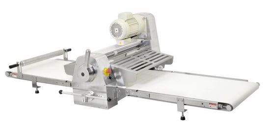 Omcan BE-CN-2083-CSS Stainless Steel Table Top Dough Sheeter with 88-inch Conveyor Length and 0.75 HP 