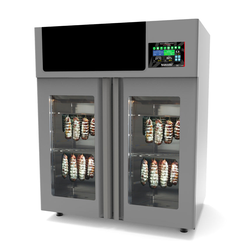 Omcan STGPNTF60 StagionelloEvo 60 kg Curing Cabinet with ClimaTouch and Fumotic