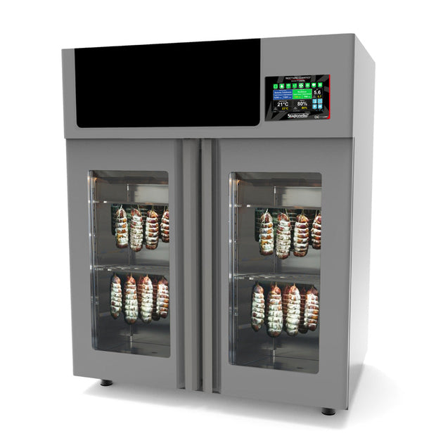 Omcan STGPNTF60 StagionelloEvo 60 kg Curing Cabinet with ClimaTouch and Fumotic