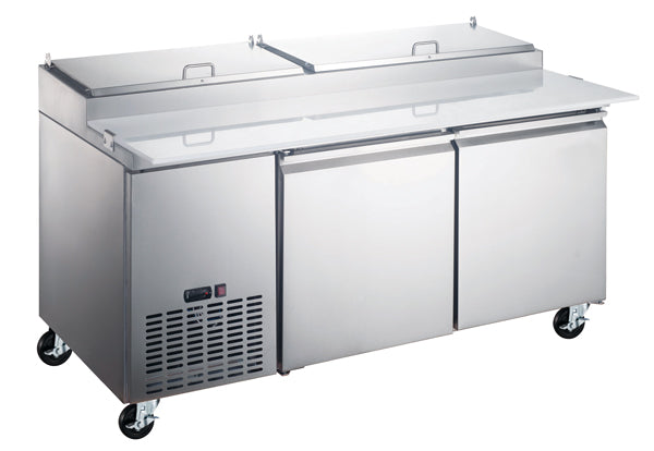 Omcan PT-CN-1829-HC 71-inch Refrigerated Pizza Prep Table with 2 Door