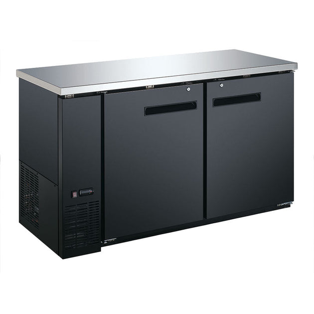 Omcan BB-CN-0016-SH 61-inch Solid 2-Door Bottle Cooler with 15.8 cu. ft. capacity