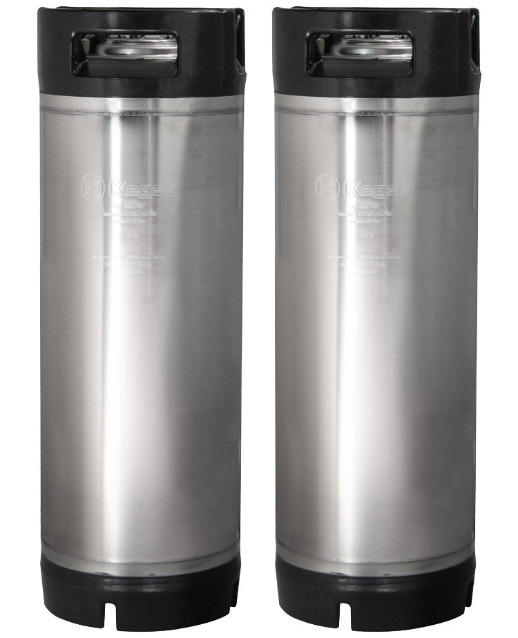Kegco 5 Gallon Ball Lock Keg wtih Rubber Handle - Set of 2