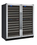 Allavino 47" Wide FlexCount II Tru-Vino 242 Bottle Four Zone Stainless Steel Side-by-Side Wine Refrigerator - 2X-VSWR121-2S20
