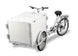 Omcan Front Load Tricycle Ice Cream Bike White Frame With White Wooden Box