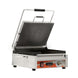 Omcan PG-CN-0679-RT 12" x 15" Single Panini Grill with Grooved Top and Bottom Grill Surface with Timer