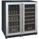 Allavino 30" Wide FlexCount II Tru-Vino 30 Bottle/88 Can Dual Zone Stainless Steel Side-by-Side Wine Refrigerator/Beverage Center - 3Z-VSWB15-2S20