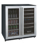 Allavino 30" Wide FlexCount II Tru-Vino 30 Bottle/88 Can Dual Zone Stainless Steel Side-by-Side Wine Refrigerator/Beverage Center - 3Z-VSWB15-3S20