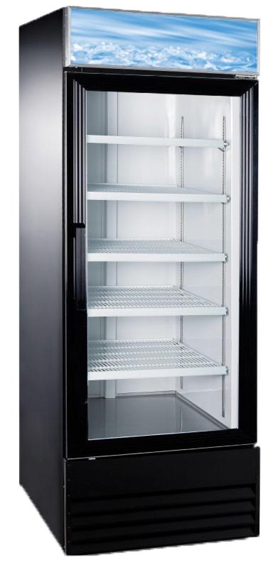 Omcan RE-CN-0023-HC 28-inch Single Door Black Glass Refrigerator