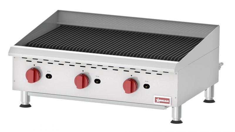 Omcan CE-CN-CBR36 Countertop Radiant Gas Char-Broiler with 3 Burners