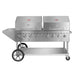 Omcan CE-CN-0120-D Outdoor Propane BBQ Grill with 8 Burners With Top And Side Shelves