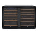 Allavino 47" Wide FlexCount II Tru-Vino 112 Bottle Three Zone Black Side-by-Side Wine Refrigerator - 3Z-VSWR5656-B20