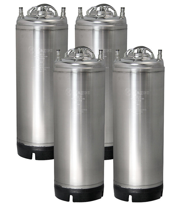 Kegco 5 Gallon Ball Lock Keg - Strap Handle - Set of 4