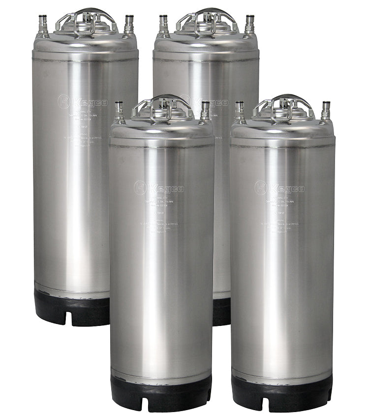 Kegco 5 Gallon Ball Lock Keg - Strap Handle - Set of 4