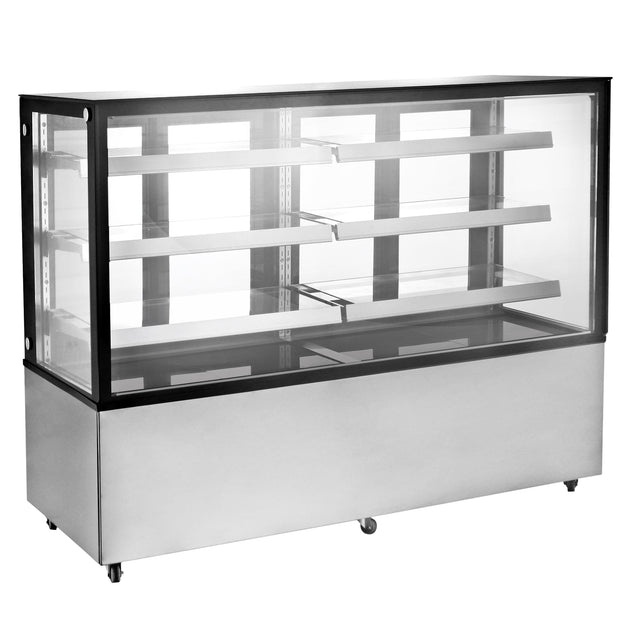 Omcan RS-CN-0571-S 72-inch Square Glass Floor Refrigerated Display Case