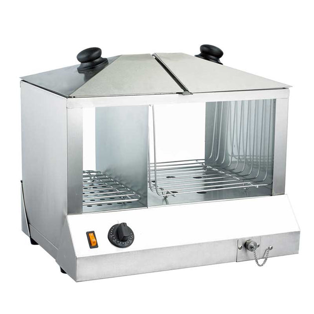 Omcan FW-CN-0100-H 18-inch Hotdog Steamer and Bun Warmer  100 hotdogs and 48 buns capacity
