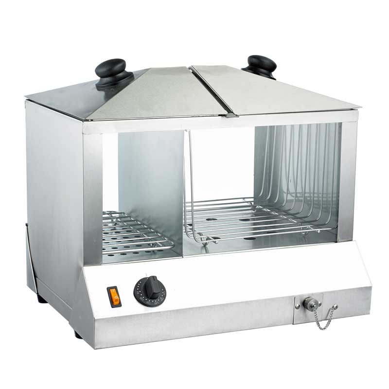 Omcan FW-CN-0100-H 18-inch Hotdog Steamer and Bun Warmer  100 hotdogs and 48 buns capacity
