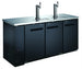 Omcan BB-CN-0020-DH 73-inch Solid Door Back Bar Cooler with Beer Dispenser with Two Taps and 19.6 cu. ft. capacity