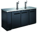 Omcan BB-CN-0020-DH 73-inch Solid Door Back Bar Cooler with Beer Dispenser with Two Taps and 19.6 cu. ft. capacity