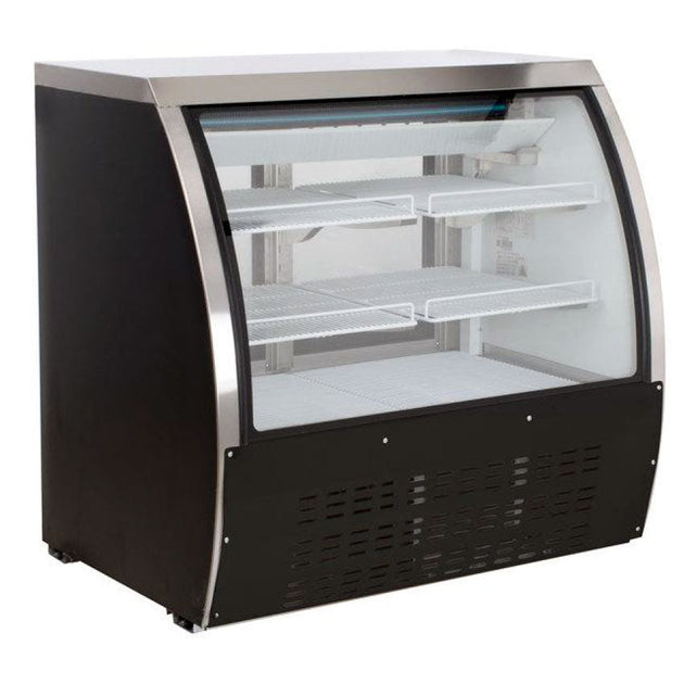 Omcan RS-CN-0092-B 36-inch Refrigerated Floor Showcase with Black Coated Steel Exterior