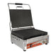 Omcan PG-CN-0679-R 1800-Watt Single Panini Grill with Grooved Top and Bottom Grill Surface