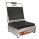 Omcan PG-CN-0679-R 1800-Watt Single Panini Grill with Grooved Top and Bottom Grill Surface