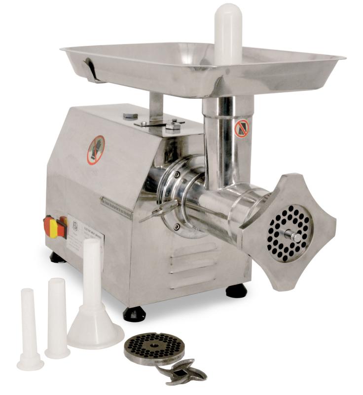 Omcan MG-CN-0022-S #22 Stainless Steel Meat Grinder with 1.5 HP Motor