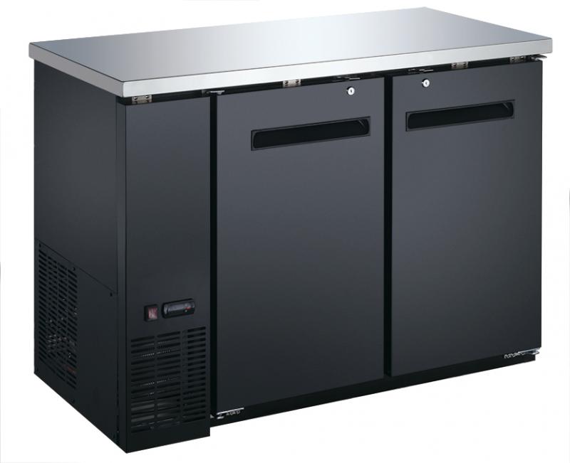 Omcan BB-CN-0012-SH 49-inch Solid 2-Door Bottle Cooler with 11.8 cu. ft. capacity