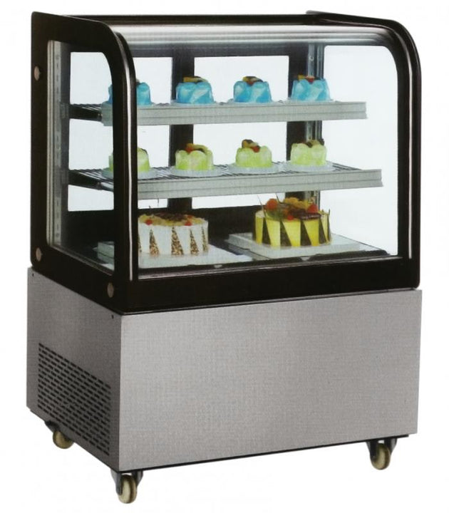 Omcan RS-CN-0270 36-inch Curved Edge Refrigerated Floor Display Case with 270 L capacity