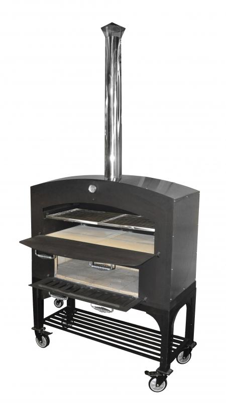 Omcan CE-CN-1677 46-inch Outdoor Wood Burning Oven with Stainless Steel Oven Shelf