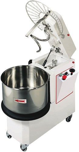 Omcan SM-IT-0053-R Heavy-duty Spiral Dough Mixer with Raising Head and Removable Bowl