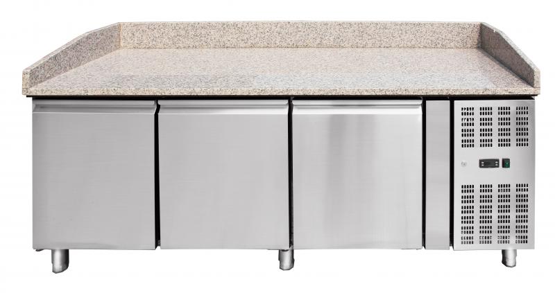 Omcan PT-CN-0580 80-inch Granite Top Refrigerated Pizza Prep Table