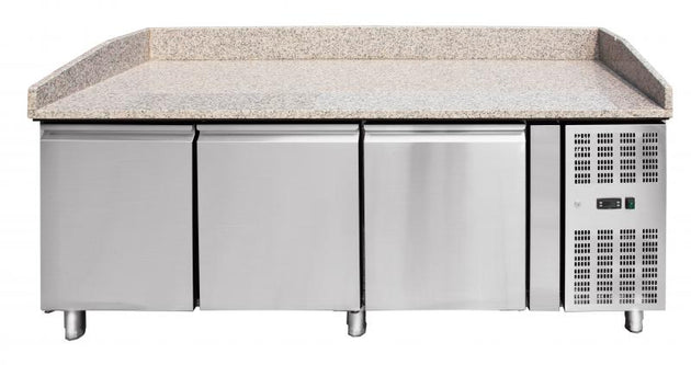 Omcan PT-CN-0580 80-inch Granite Top Refrigerated Pizza Prep Table