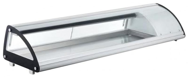 Omcan RS-CN-0103-SC 69-inch Sushi Showcase with Curved Glass with 78 L Capacity