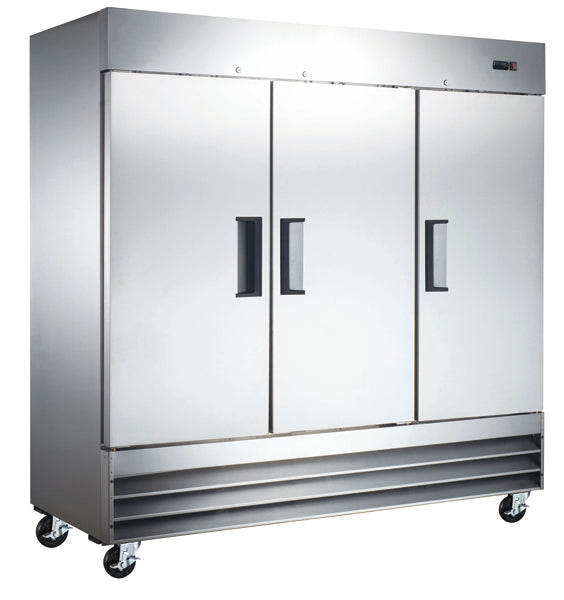 Omcan RE-CN-0067-HC 81-inch Reach in Refrigerator with 3 Doors and 72 cu. ft. capacity