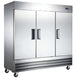 Omcan RE-CN-0067-HC 81-inch Reach in Refrigerator with 3 Doors and 72 cu. ft. capacity