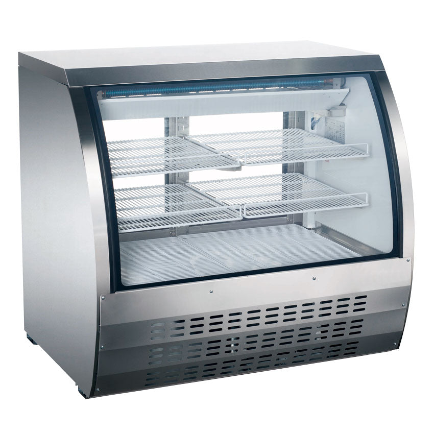 Omcan RS-CN-0092-S 36-inch Refrigerated Floor Showcase with Stainless Steel Exterior