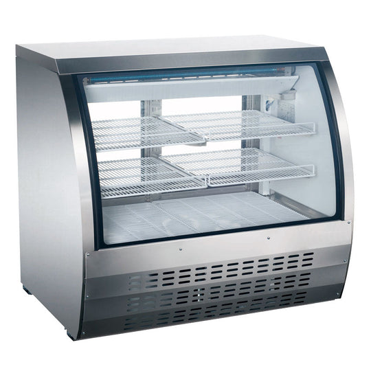 Omcan RS-CN-0092-S 36-inch Refrigerated Floor Showcase with Stainless Steel Exterior